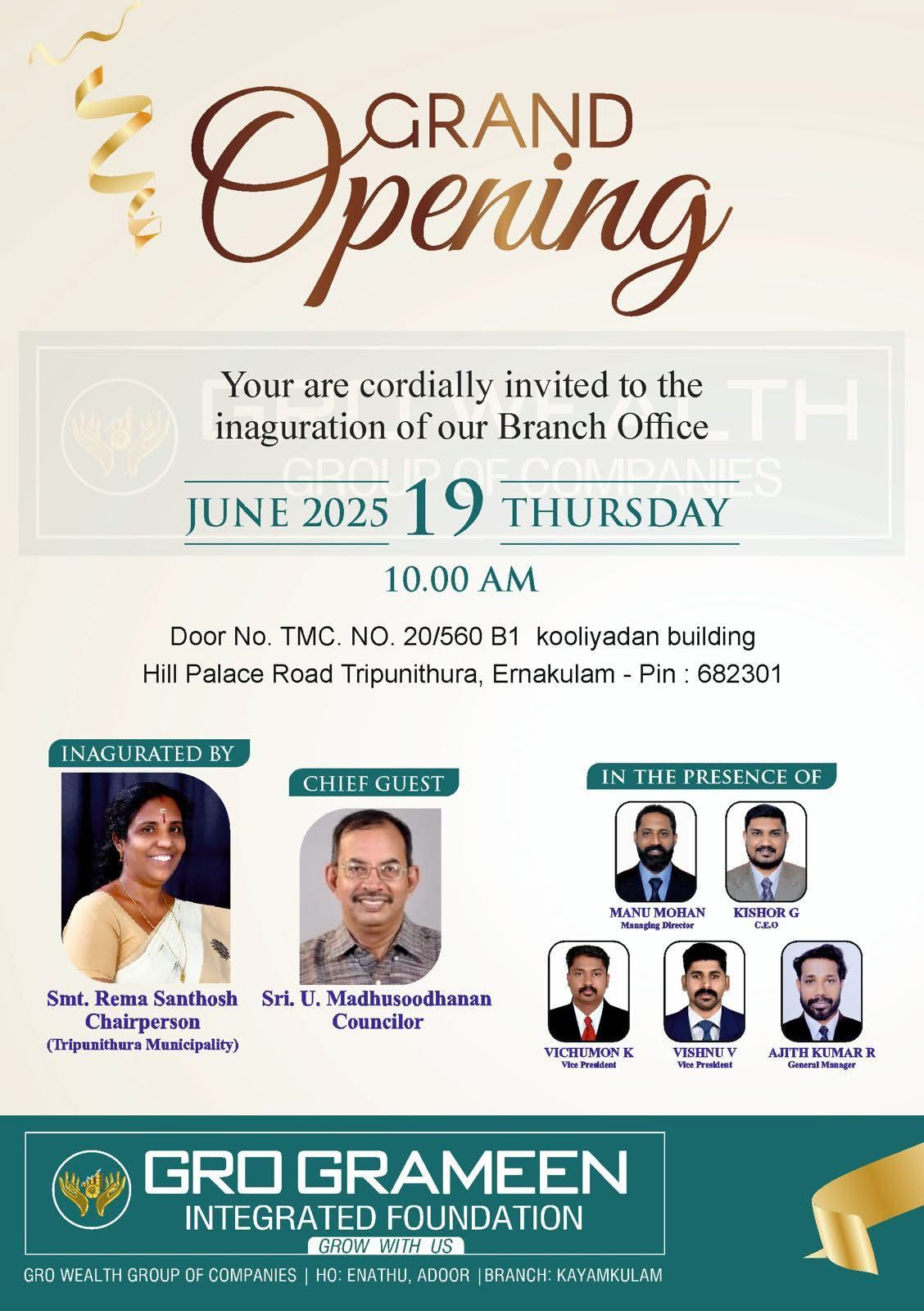 Tripunithura Branch Inauguration Ceremony